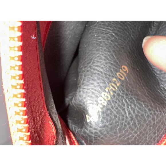 Vintage Fendi Handbag Womens Red Leather FF Logo Boston Satchel Made Italy 80s - Picture 14 of 16